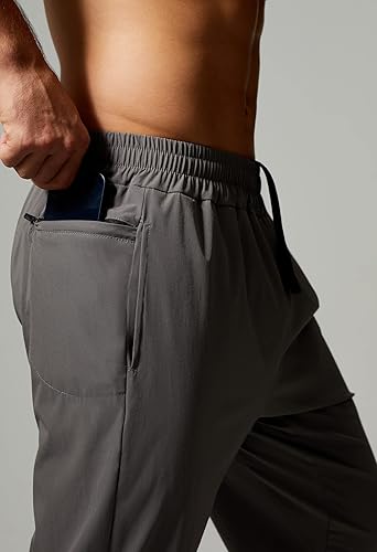 Miniatura 2 de Pantalones de entrenamiento para hombre de secado rápido ligeros atléticos para correr pantalones de entrenamiento cónicos con bolsillos con