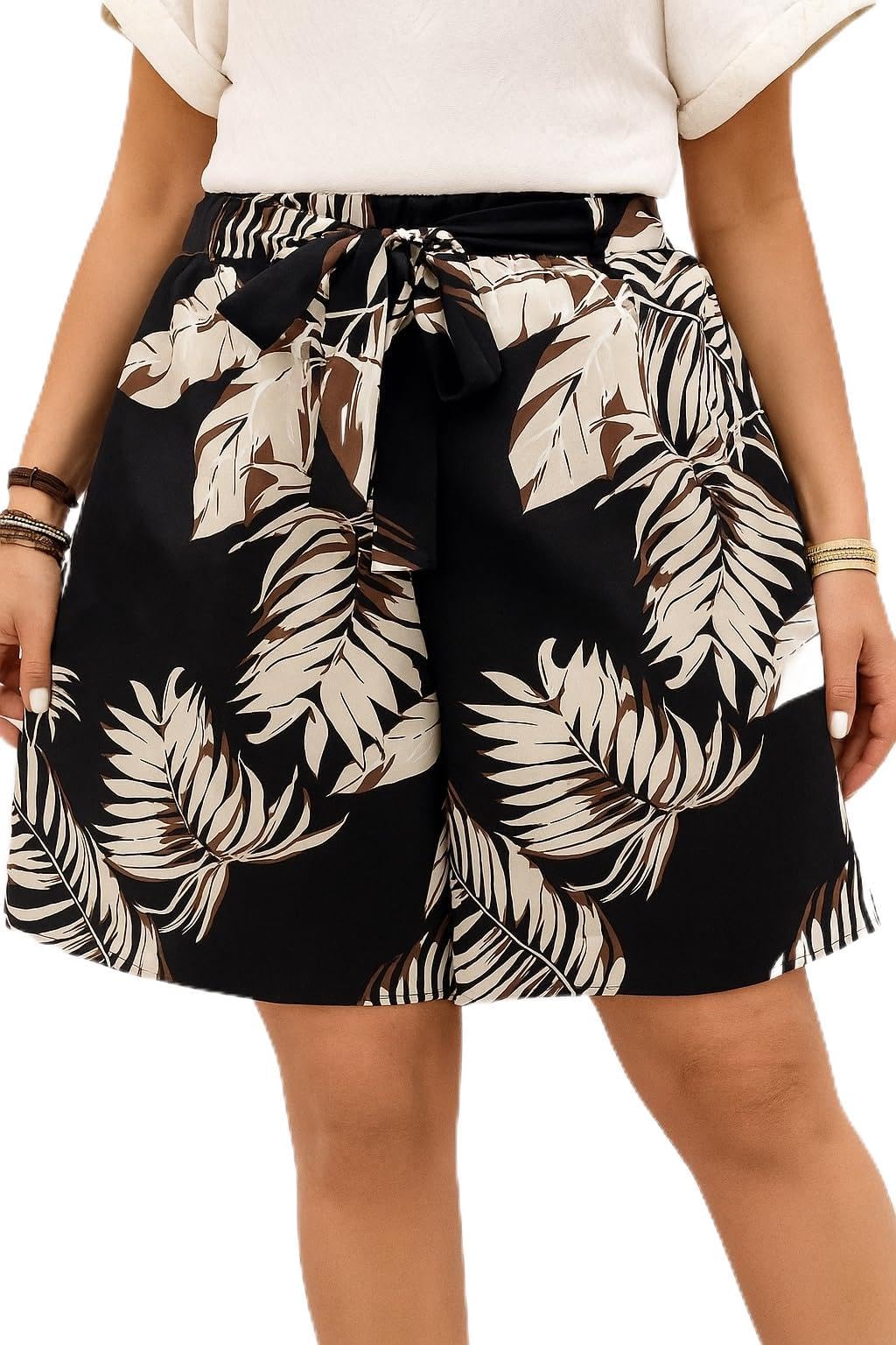 Women’s High Waist Flowy Shorts with Pockets – Summer Beach Casual Loose Fit Mini Skirts for Women