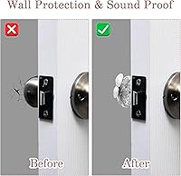 Vista 4 de TIESOME 2 PCS Fundas de Algodón para Pomos de Puerta con Diseño Floral, Funda Protectora de Pomo de Puerta Protectores de Pared Reutilizables