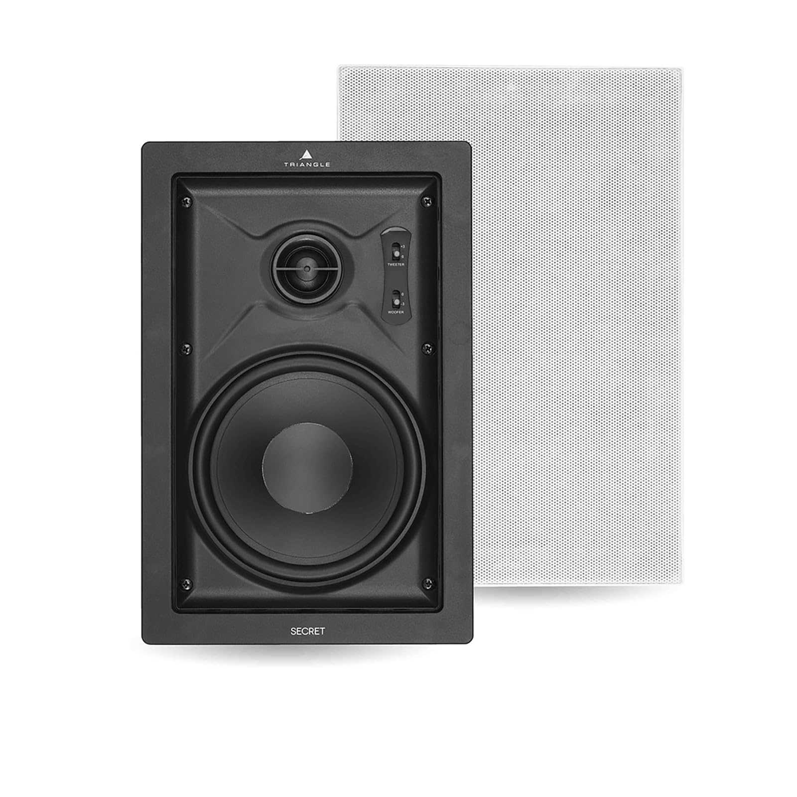 Triangle - Secret IWT7 - Enceinte Encastrable Murale - Puissance Admissible 140W – Haut-parleurs 17 cm –Tweeter Orientable - Effets Surround et Latéral - 210x 311 x 92 mm - (Pièce)