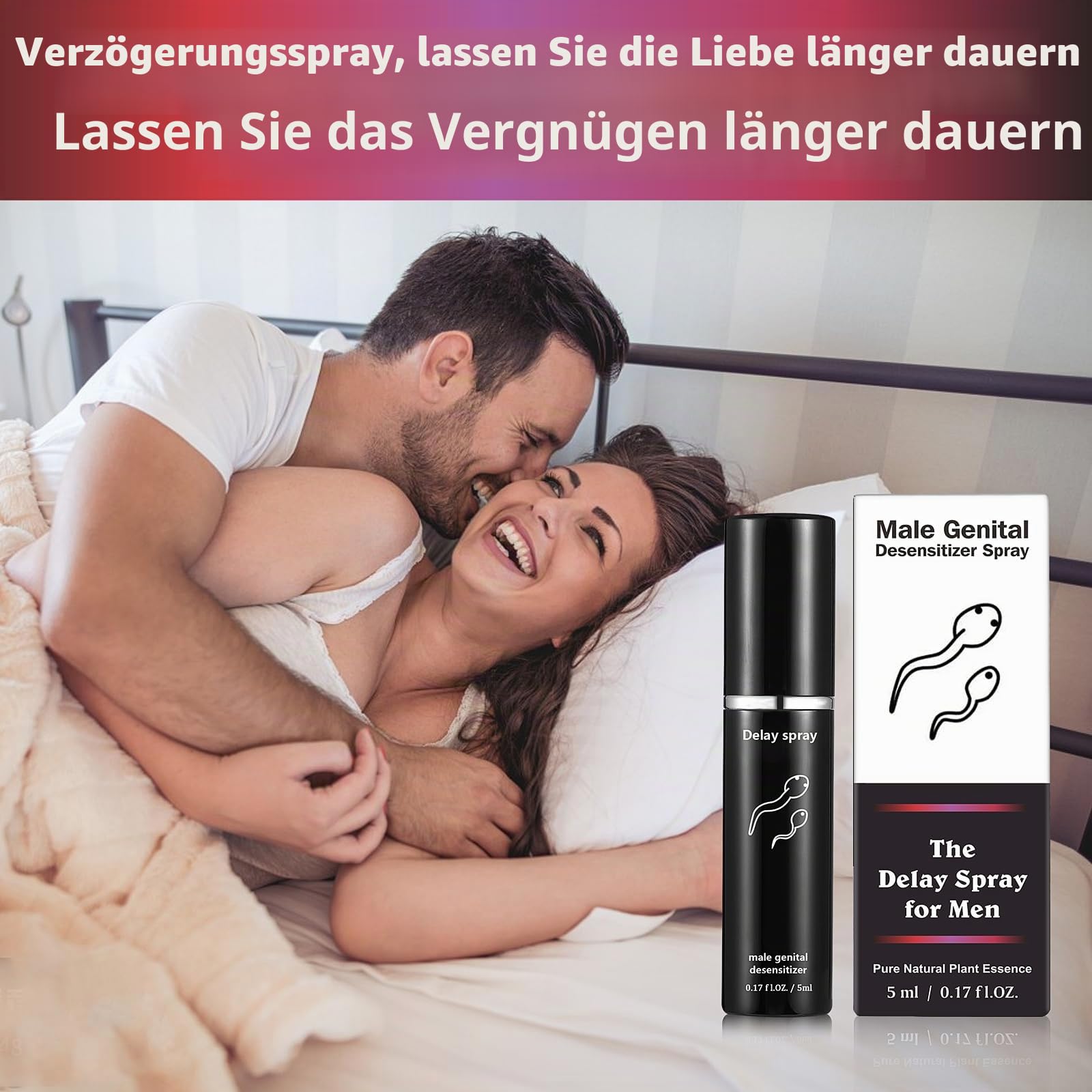 Verzögerungsspray für-Männer neueste-Formel kraftvoller Desensibilisator für Männer verlängert die Zeit des Mannes im Bett männliches Desensibilisierendes 0,17 fl.oz