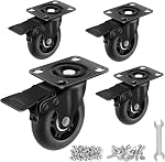 3" Ensemble de roulettes 4 ,4 Caster silencieux lourd, Max Charger 2000LBS. Convient pour faire Soft Wheels pour le panier ,Caster Wheel Glide Calmement et protéger le plancher, roulettes 4 Lourds