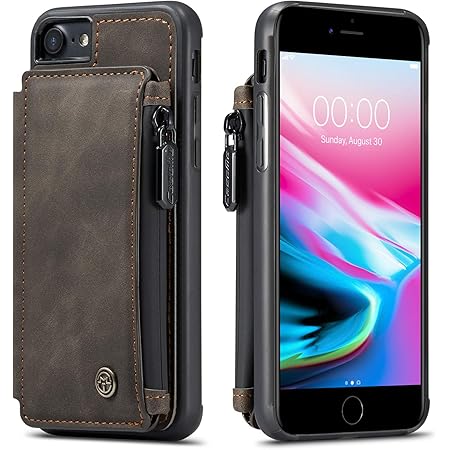 Amazon Co Jp 背面手帳型スマホケース Iphone Se ケース 第2世代 Iphone8 ケース Iphone7ケース カード収納 背面 ファスナーポケット付き アイフォン Se 第2世代 アイフォン8 アイフォン7 カバー 耐衝撃 スタンド機能owlguardian Rfid ブロッキング スキミング防止