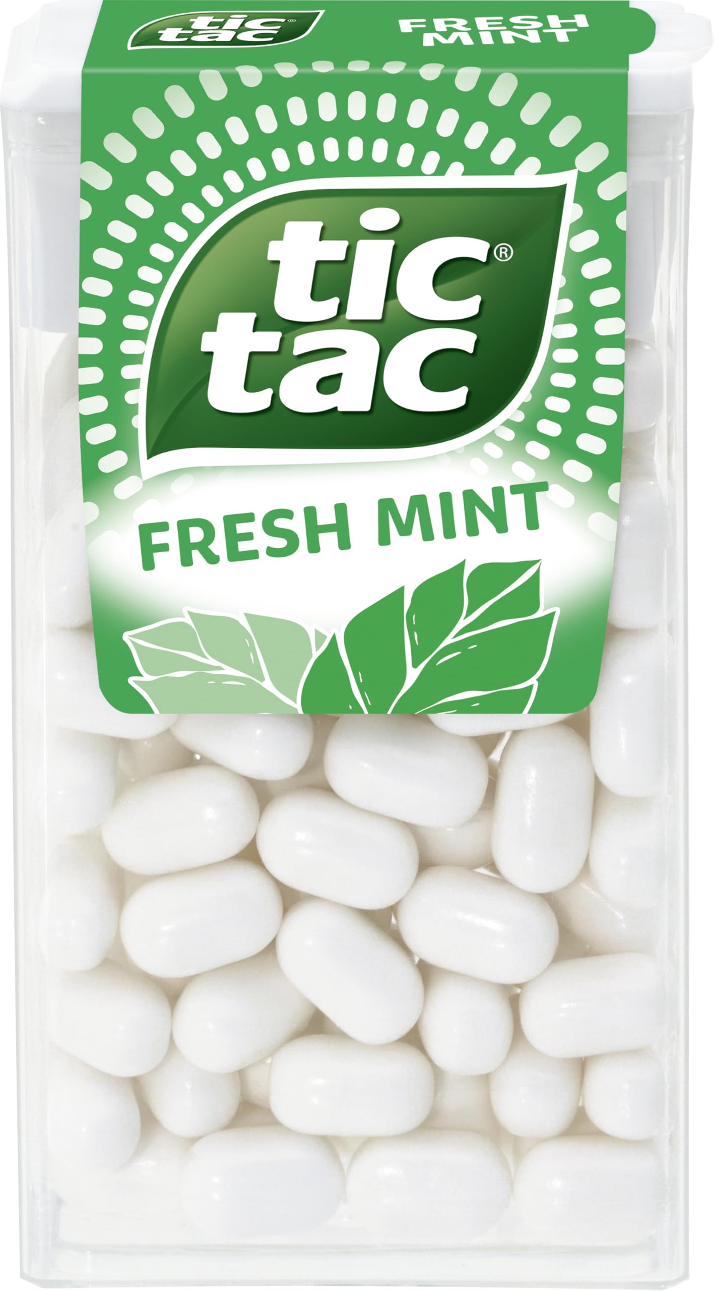 tic tac Mint - Dragees mit Minzgeschmack - 16 x 54 g Packungen | Vegane Pfefferminz-Dragees ohne Farbstoffe & Konservierungsstoffe für frischen Atem unterwegs & zwischendurch