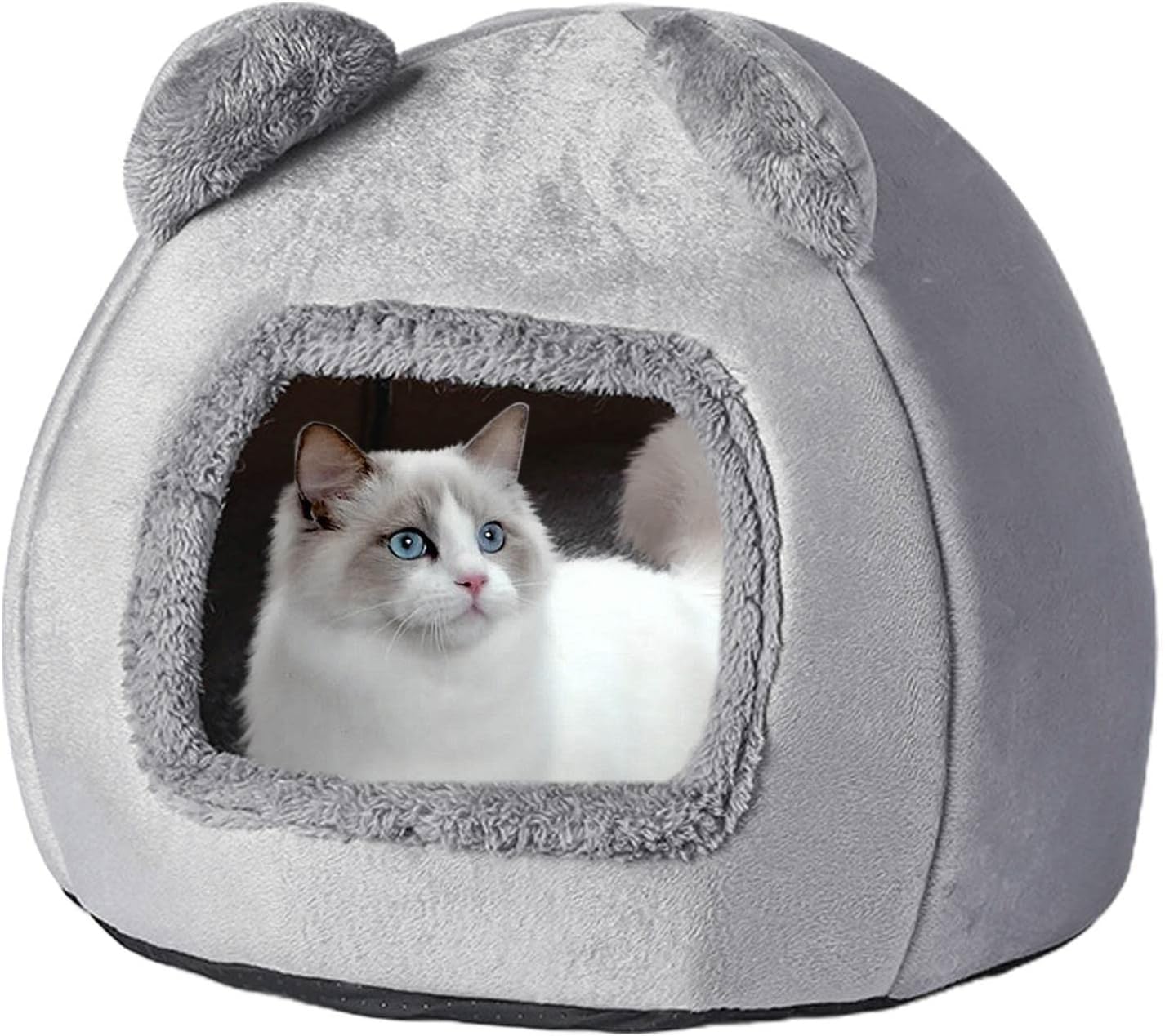 Dog Nest Winter Warm Kitten Bed with NonSlip & Soft Cat Nest Bed Cave for