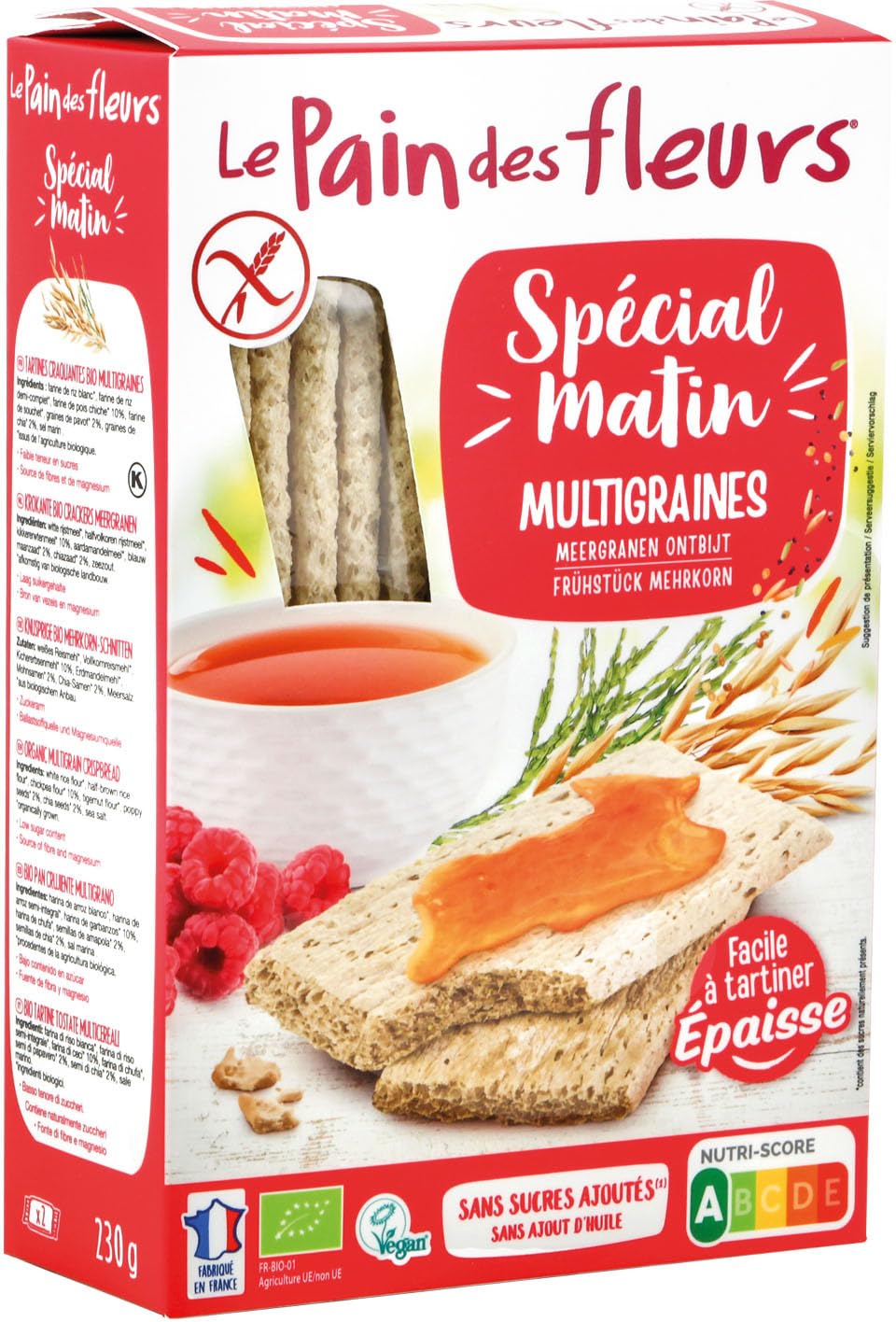 Blumenbrot - Dickeres Kunsperbrot Mehrkorn - 230 g - 8er Pack