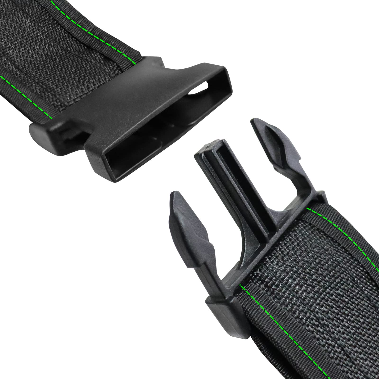 RE-GEN Heavy Duty Belt Nylon Tactical Walking Outdoor Hiking Military Waist Belt, Black/Fluo Detailing - Image 3