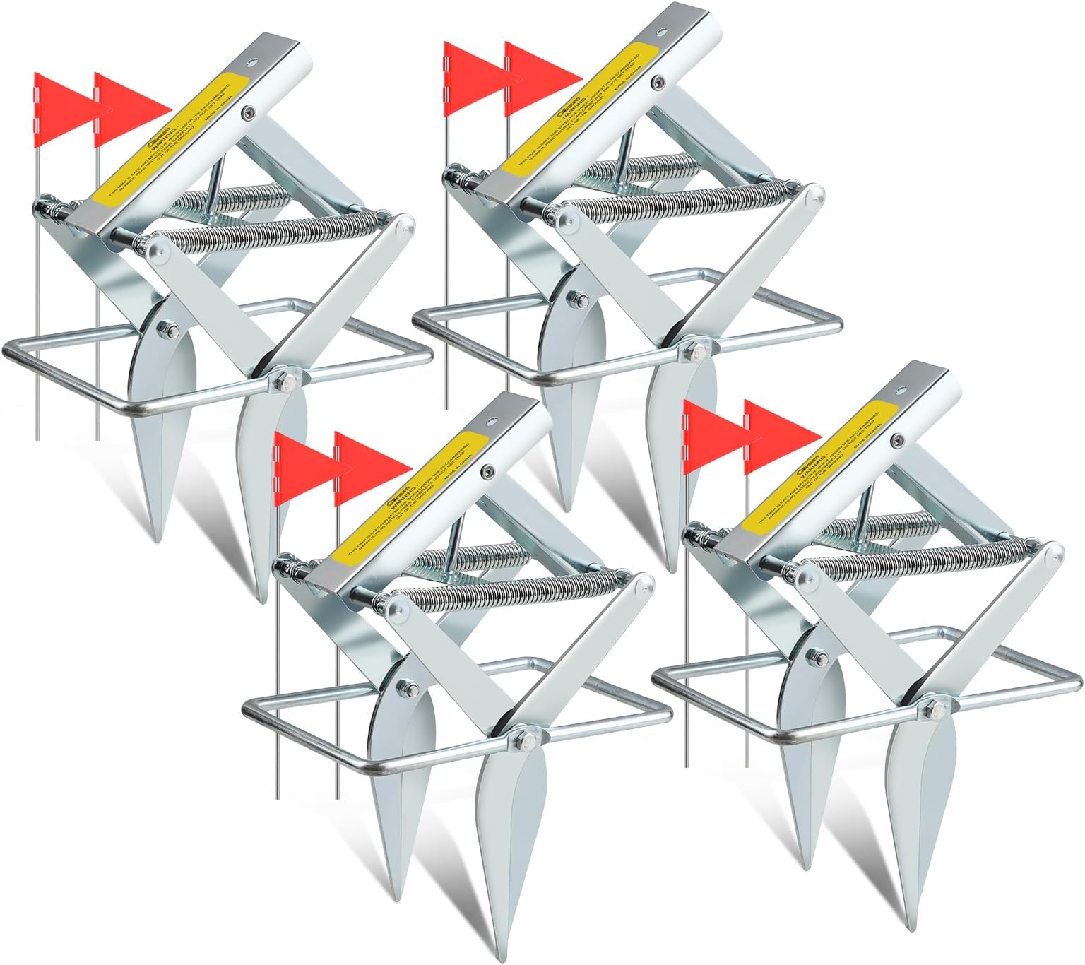 Garsum Plunger Mole Trap Gopher Trap Reusable Quick and Clean Kill (4 Mole Traps)