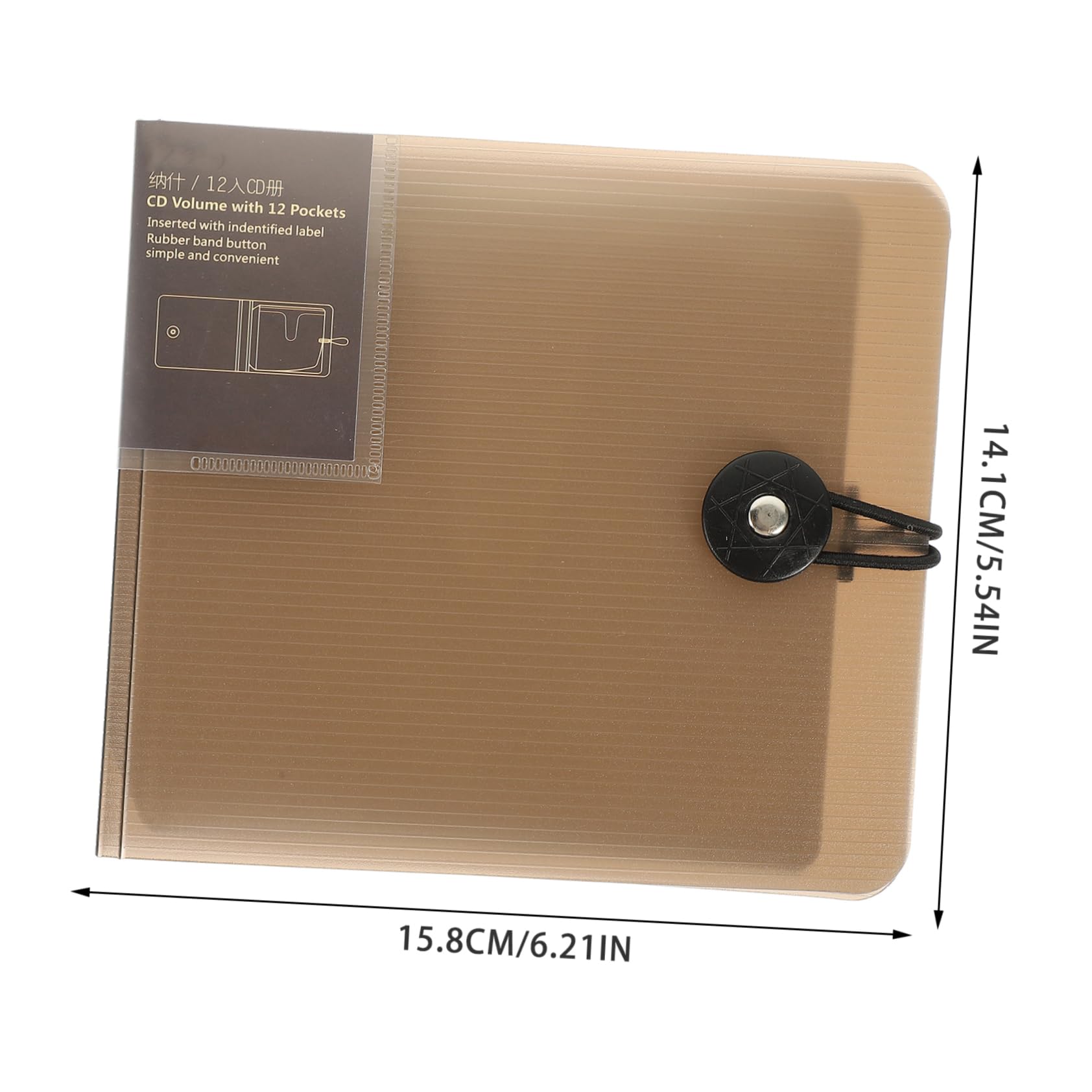HOLIDYOYO Portable CD Storage Wallet Disc Holder Bag for Binder with Buckle Compact and Easy to Carry for Organizing Music Discs the Go