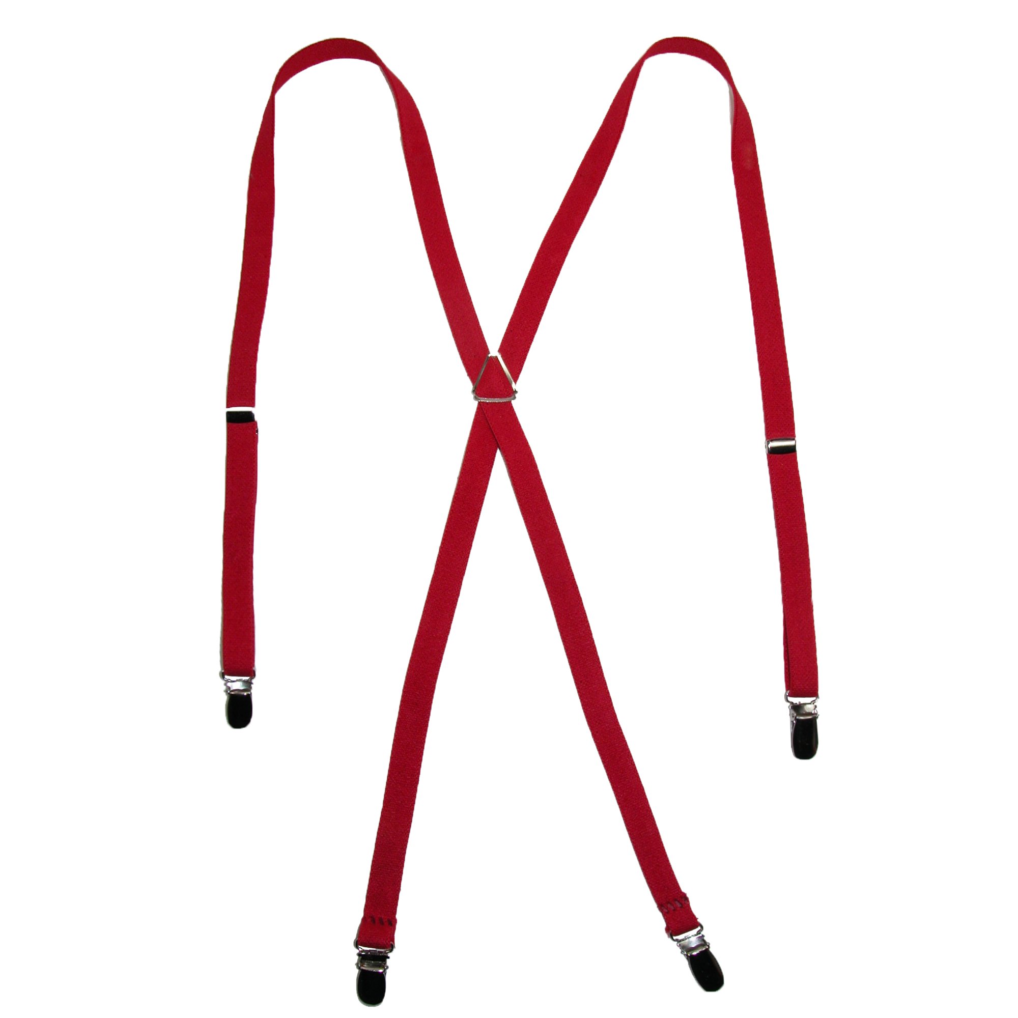 CTM Women's Elastic Clip-End 1/2 Inch Skinny Urban Suspenders