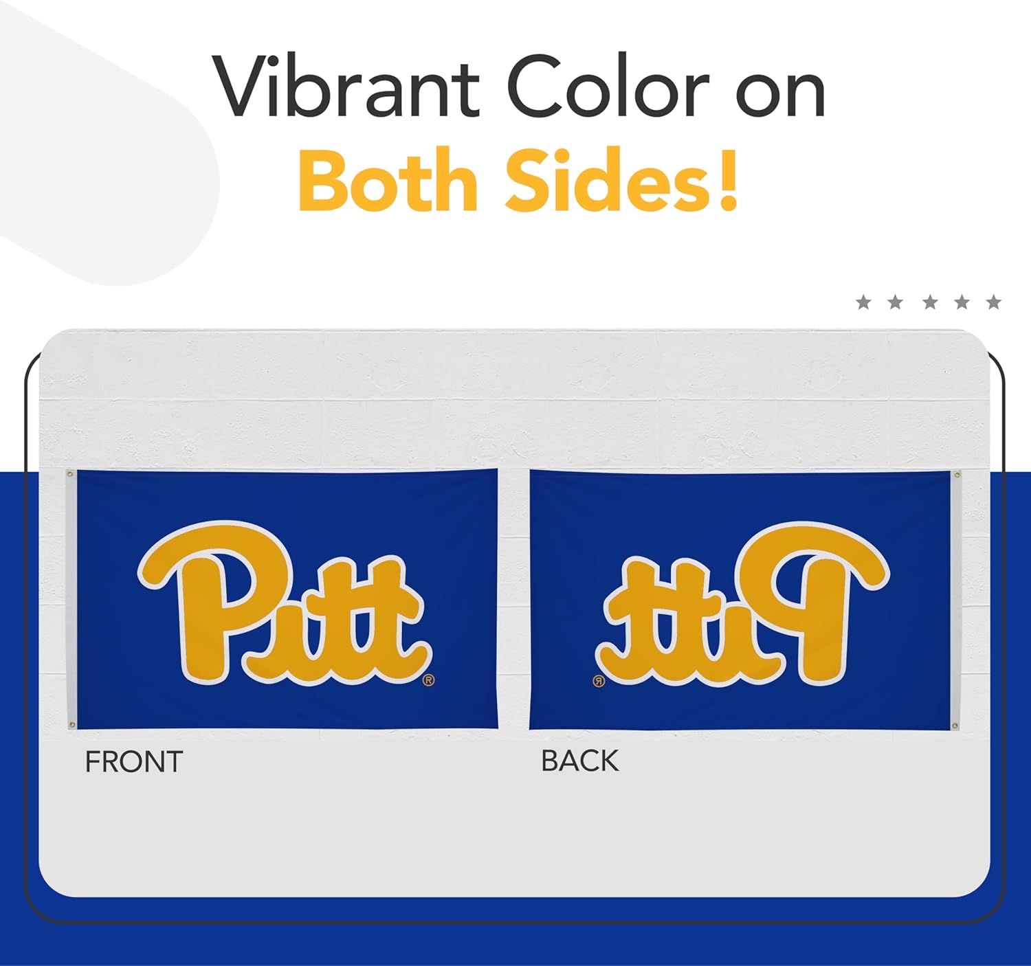 Pittsburgh Panthers College Sports Printed Flag - NCAA Licensed - Nylon - School Banner (Navy Blue) (3' x 5')