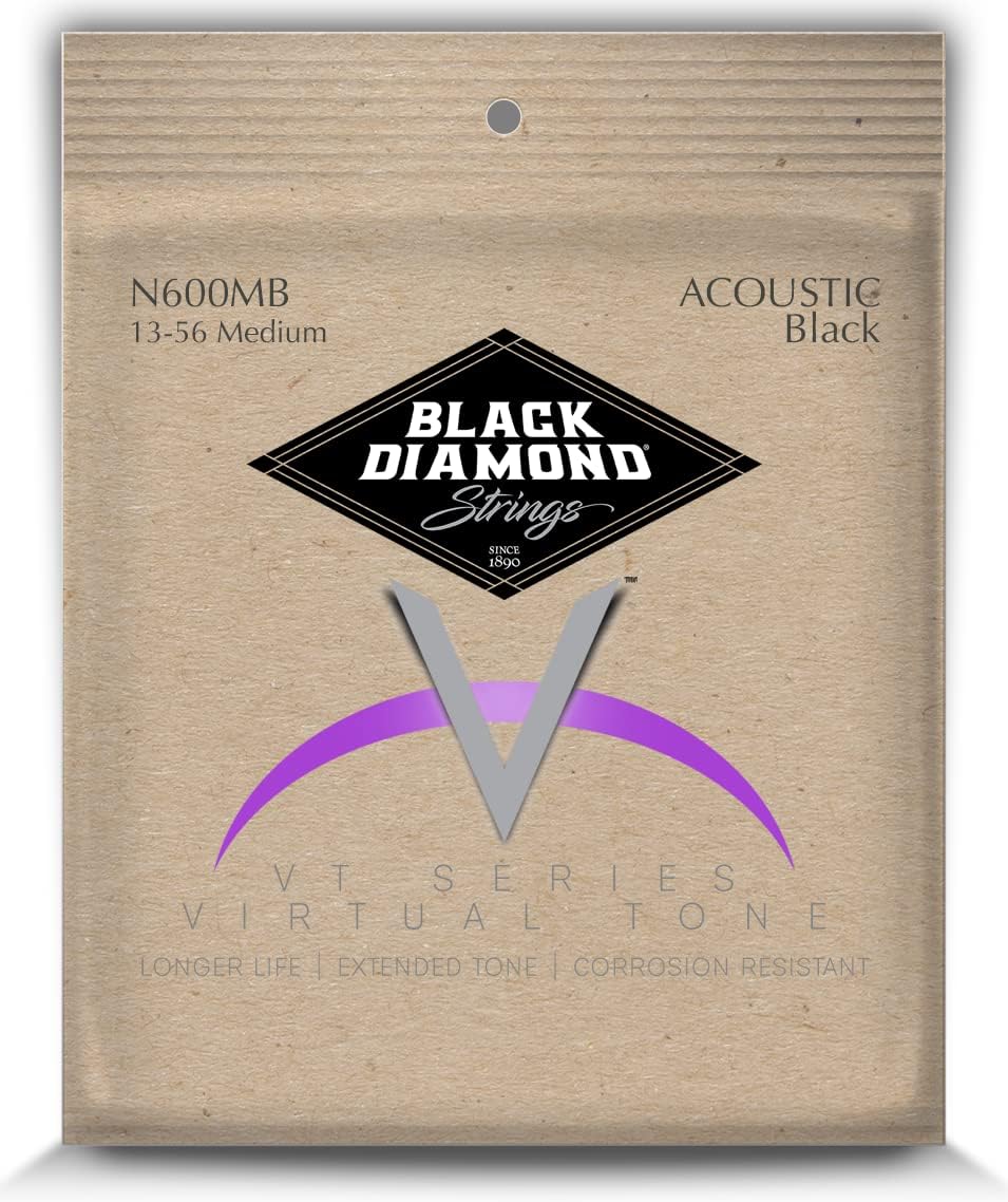 Black Diamond Guitar Strings Acoustic Light Black Coated 12-53