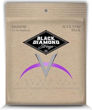 Black Diamond Strings N600MB Acoustic Black Coated Phos Med .013BP.017BP.026PBB.035PBB.046PBB.056PBB