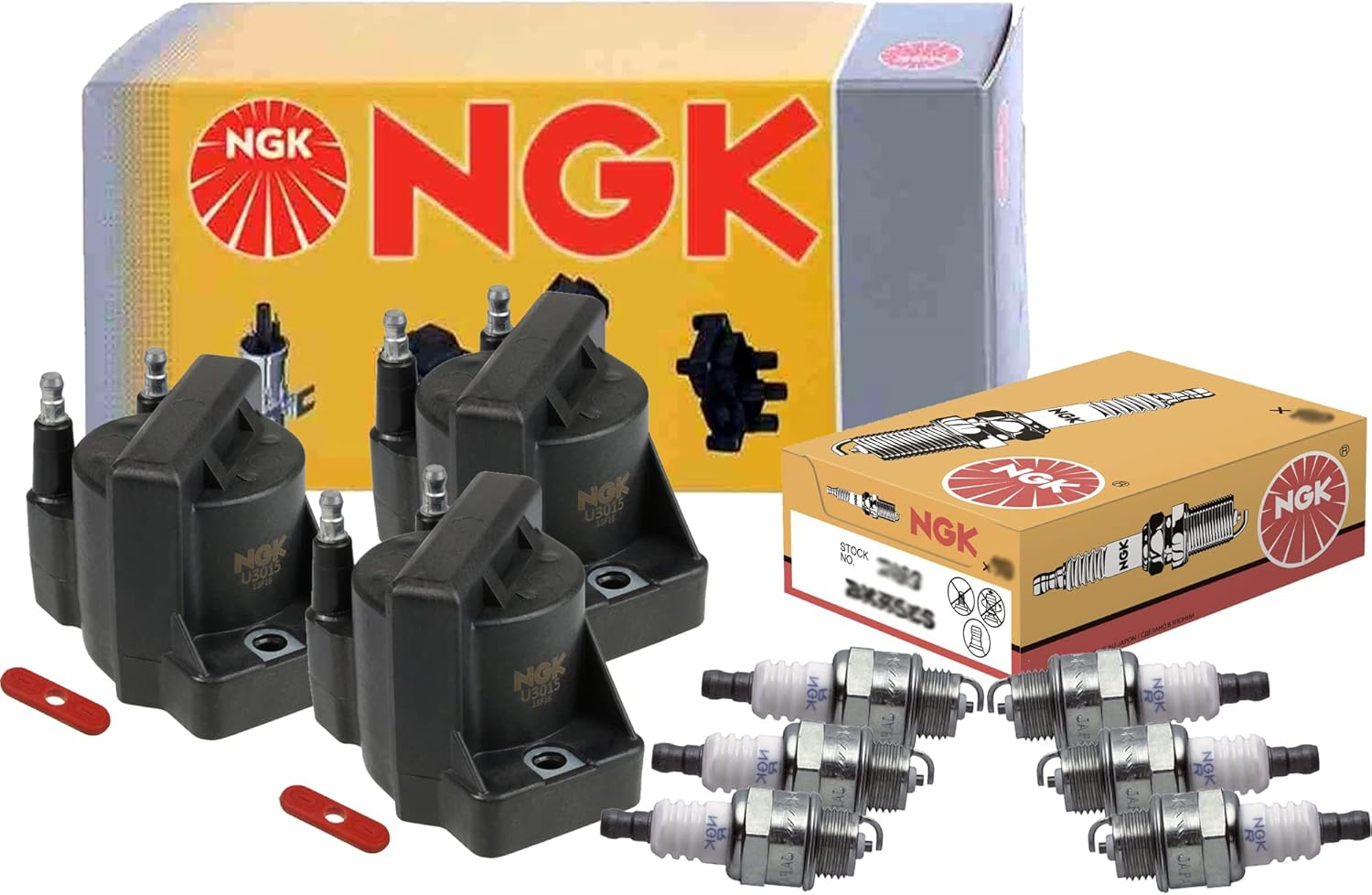 3 Ignition Coil & 6 Standard Spark Plugs Kit For Buick Chevy Pontiac V6 GAS