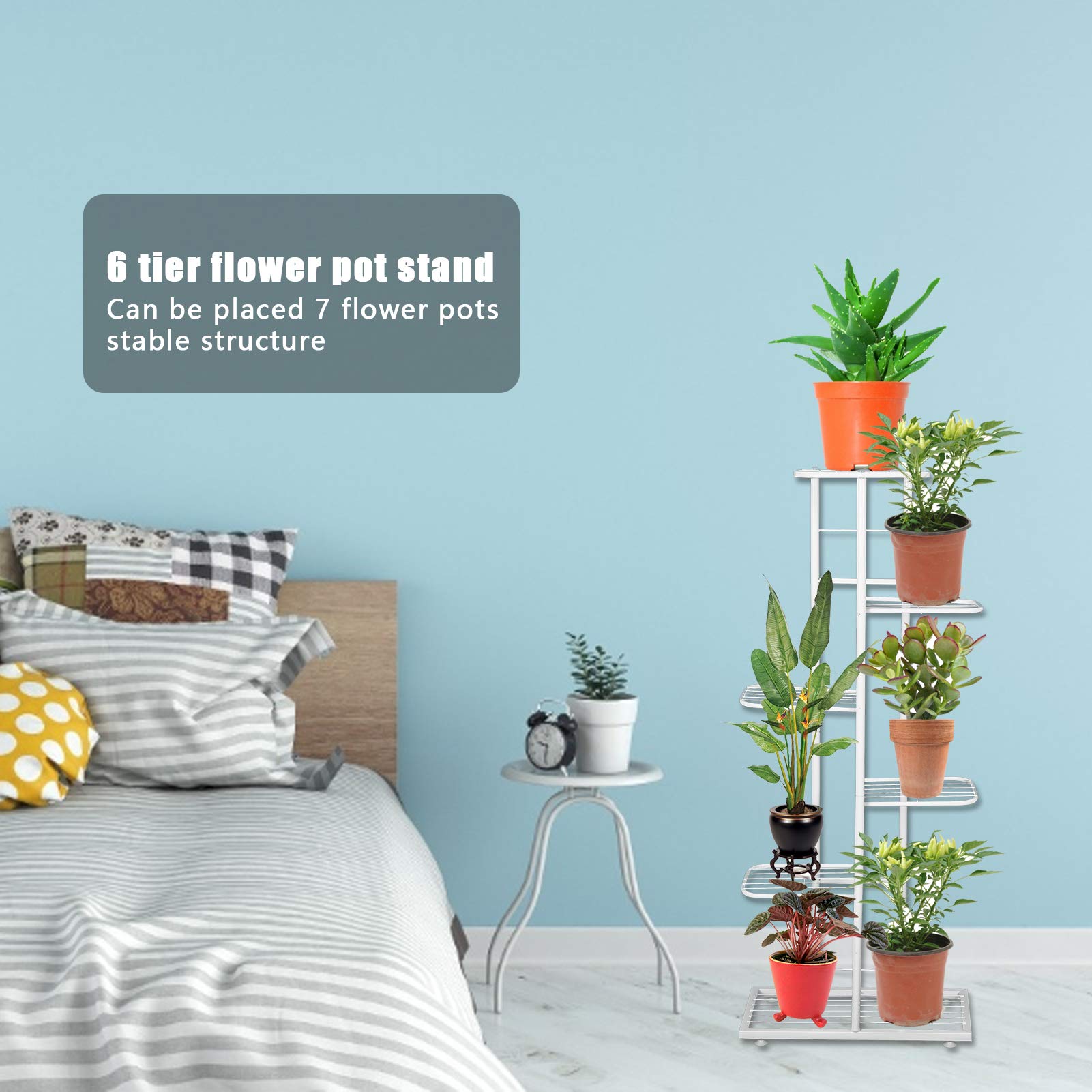 SUNGOOYUE Plant Stand Sturdy (WHITE)