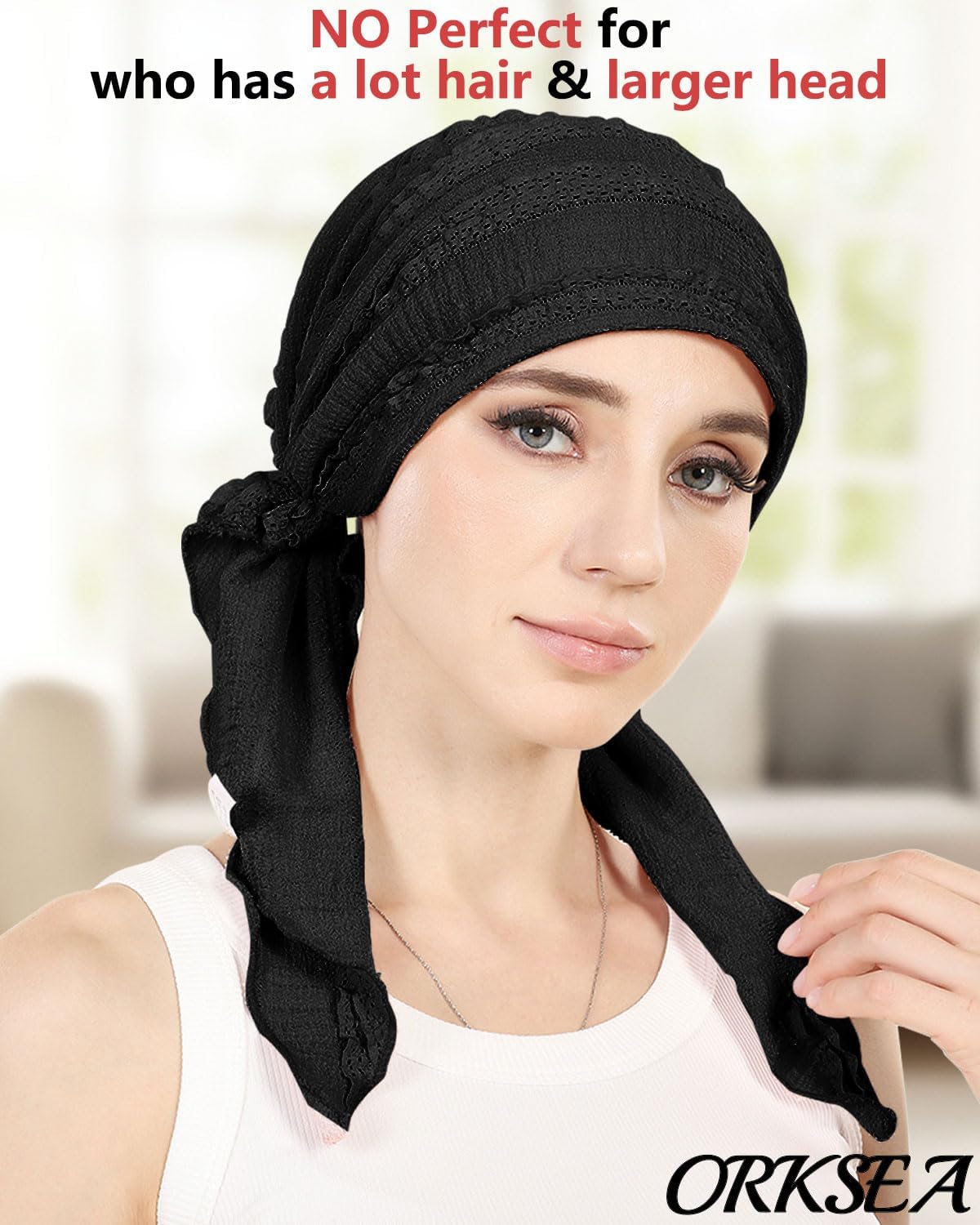 Chemo Headwear for Women Pre-Tied Head Scarf Headwraps Soft Turbans Cancer Hats Chemo Beanie Coverings Scarves - Image 5