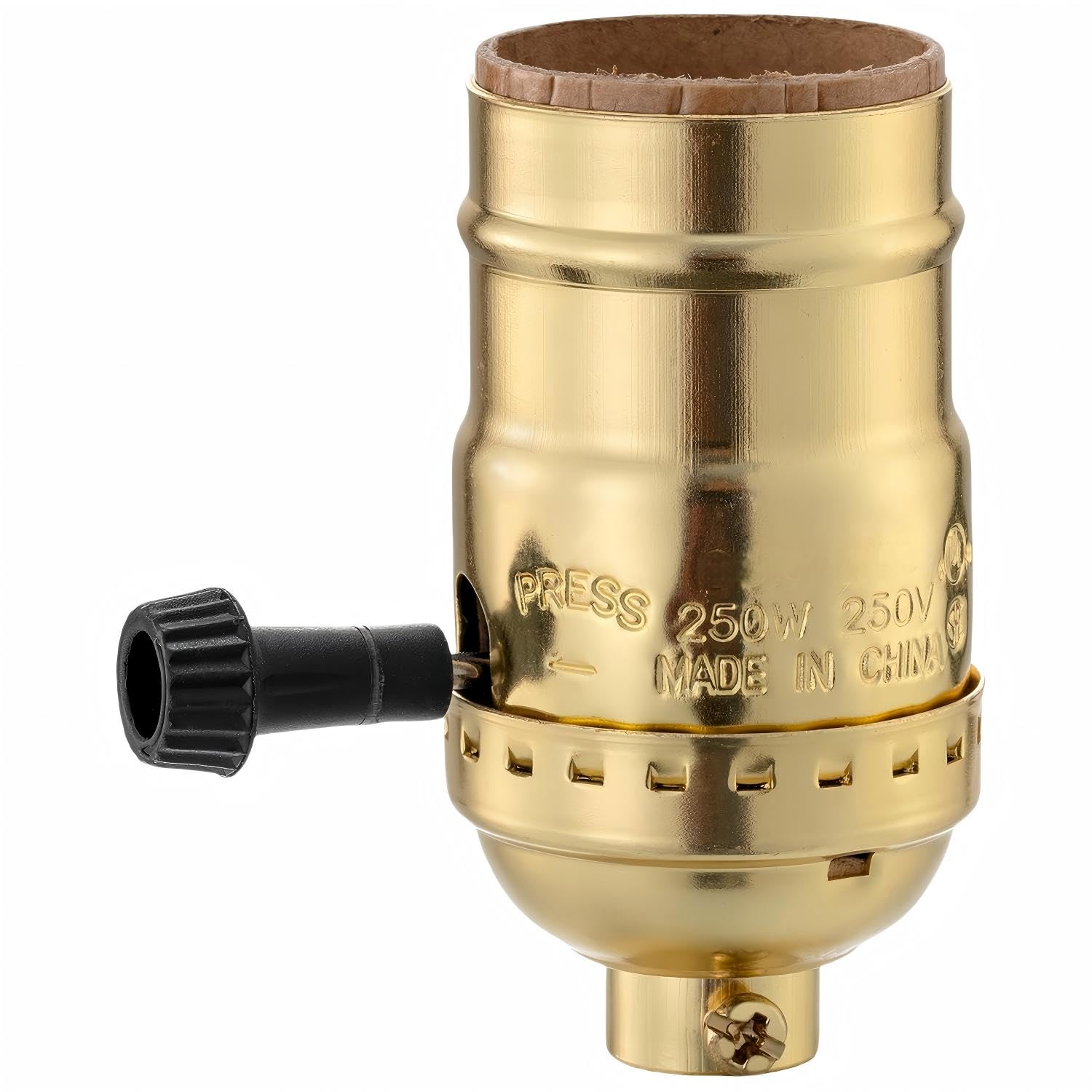 L&M Lamp Socket Replacement - Gold Switch -1 L&M Lamp Socket Replacement - Gold Switch -1