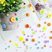 Vista 3 de GREENTIME 4800-5000 piezas colores mixtos de varios tamaños botones redondos de resina para manualidades, costura, manualidades, botón manual