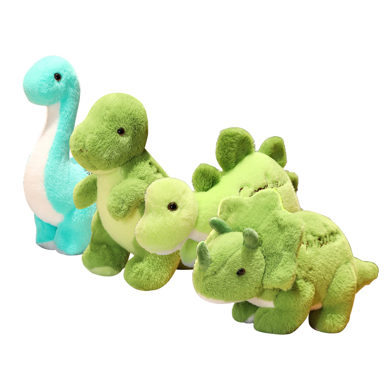 BUALR 4PCS Dinosaur Stuffed Animal Toys,Dinosaur Plush Figure Toys Small Dino Pterosaur Plush Toys Party Favors Cute Plush Doll Soft Stuffed Animal