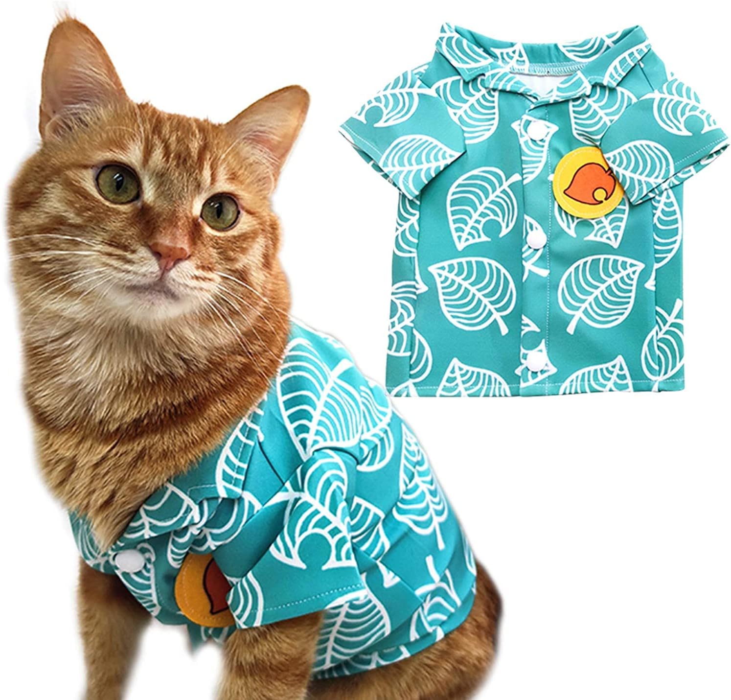 YuDanae Animal Tom Shirt Hood Headwear for Cat Small Dog Pet Cosplay Costume (White Shirt)