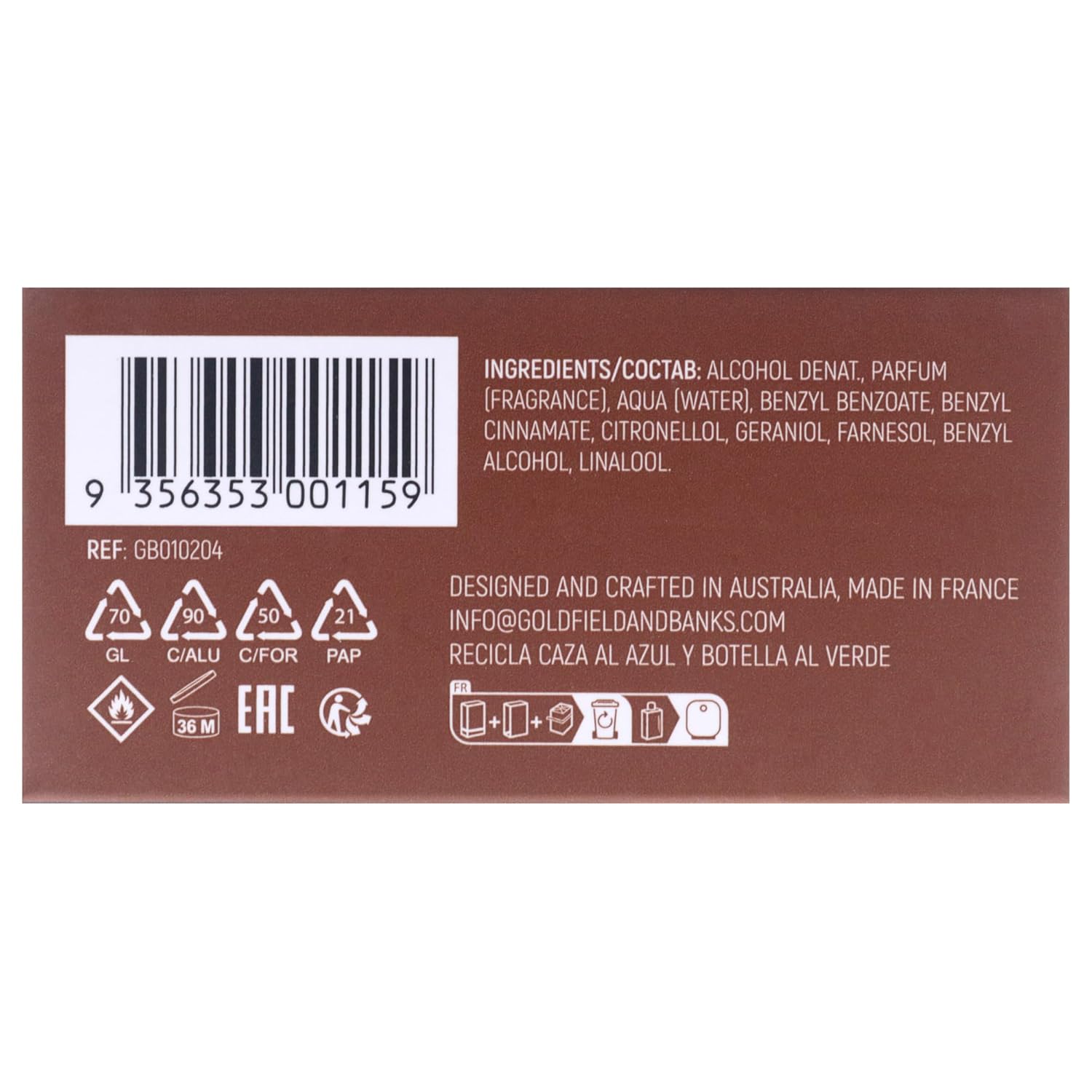 Botanical Series - Silky Woods Elixir by Goldfield & Banks for Unisex - 3.4 oz Extrait De Parfum Spray