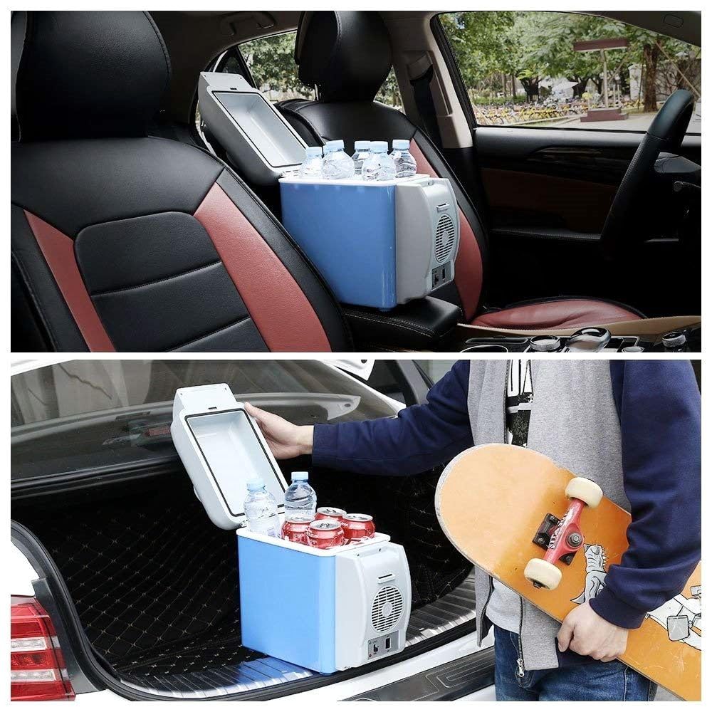 Générique Glacière Électrique Portable 7.5L 12V Refroidit + Réchauffe Mini réfrigérateur pour Voiture Camping avec Câble Prise Allume-cigare