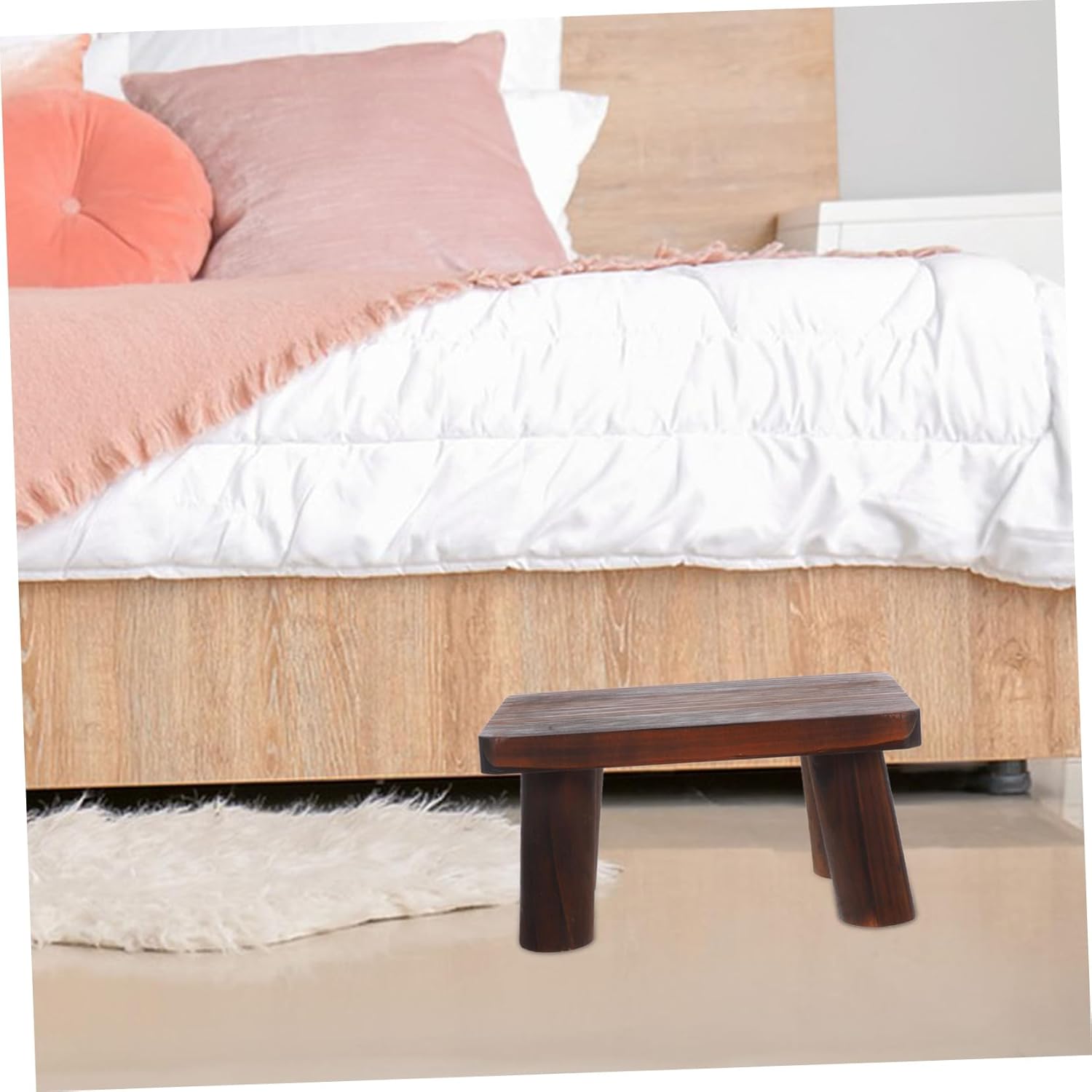 CHILDWEET Step Stool for Seniors Heavy Duty Stool Nonslip Base Multi-Purpose Foot Rest for Bathroom Kitchen Office