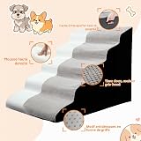 A.FATI Dog Stairs for Bed 60 cm High, 5 Steps Dog Ramp 62 cm High, Non-Slip Pet Stairs/Ramp for Small/Large/Injured Dogs - with Dog Toy Rope - 4