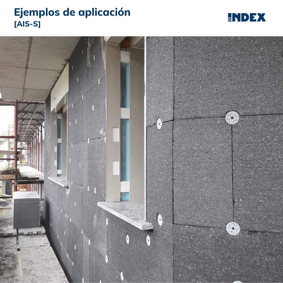 INDEX A PERFECT FIXING - AISS10140 【AIS-S】Kołek z metalowym gwoździem do mechanicznego mocowania paneli izolacyjnych i rehabilitacji elewacji (SATE), homologowany ETA, Ø10 x 140 mm, Pudełko 200 sztuk