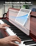 STRICH 88 Clés Piano numérique, Clavier entièrement pondéré Hammer-Action, Couverture Clavette électrique pour piano avec support de meubles, Casques, Trois Pedal, Retro Brown, SDP-500