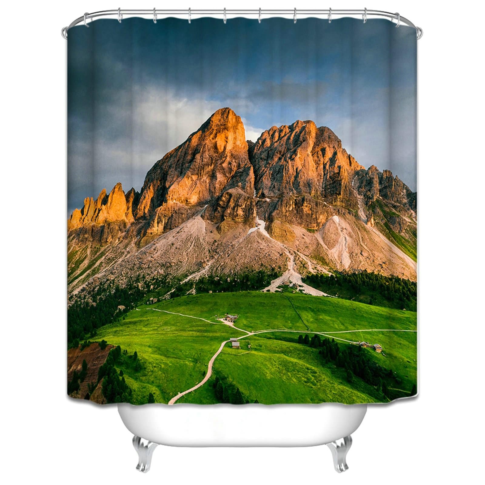 Rideau de douche anti-moisissure et imperméable séchage rapide 150x180
