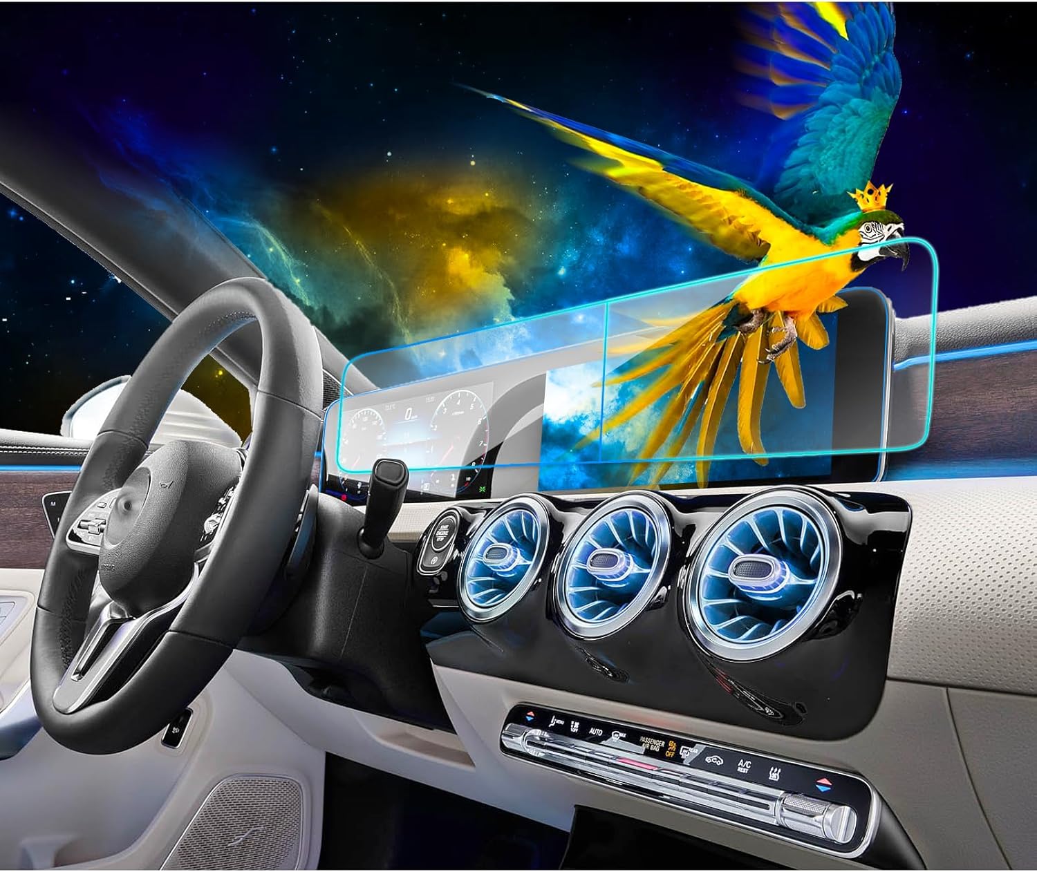 2024 GLB GLA Screen Protector for 2020-2025 Mercedes Benz CLA GLB CLA250 10.25Inch Display Touchscreen Tempered Glass Protection Film for 2024 EQB Accessories 2pcs