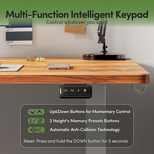 Miniatura 5 de Cubiker Escritorio Eléctrico de Pie, 40 x 24 Pulgadas Escritorio Ajustable en Altura Sit Stand, Estación de Trabajo Ergonómica para Computadora de