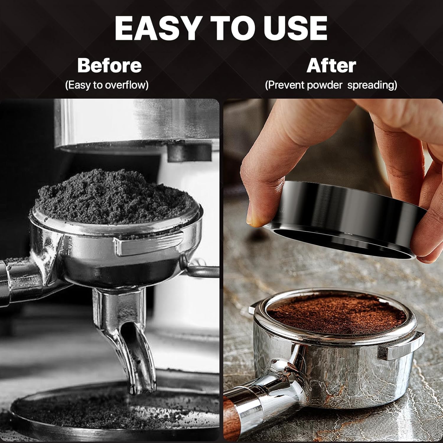 Set di accessori per caffè espresso da 53 mm, con imbuto dosatore Wdt e tappetino antimanomissione, per barista, casa, caffè, caffè espresso, accessori per caffè e amanti del caffè