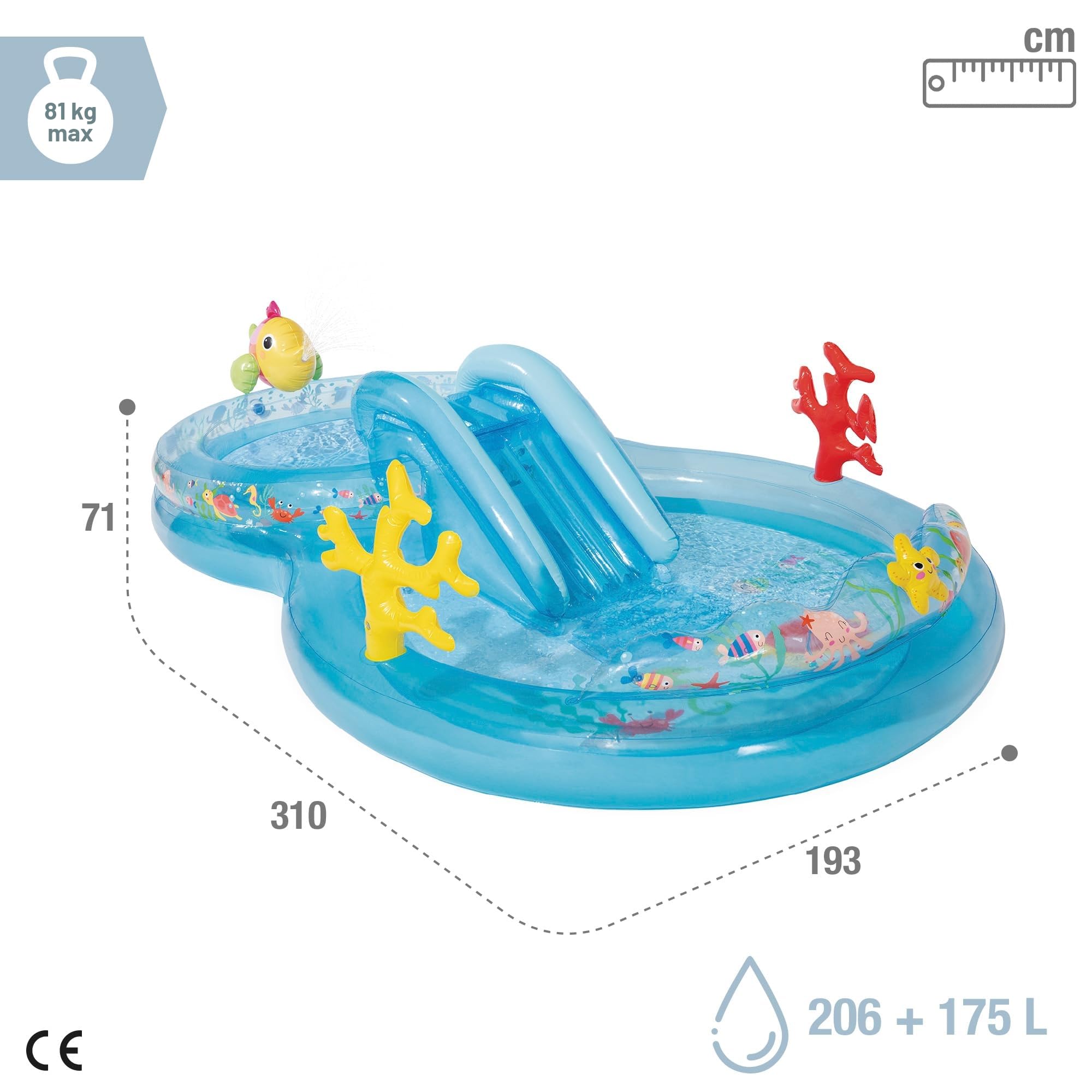 Intex Under The Sea Play Center, Inflated Size: 3.10m x 1.93m x 71cm (56143NP)