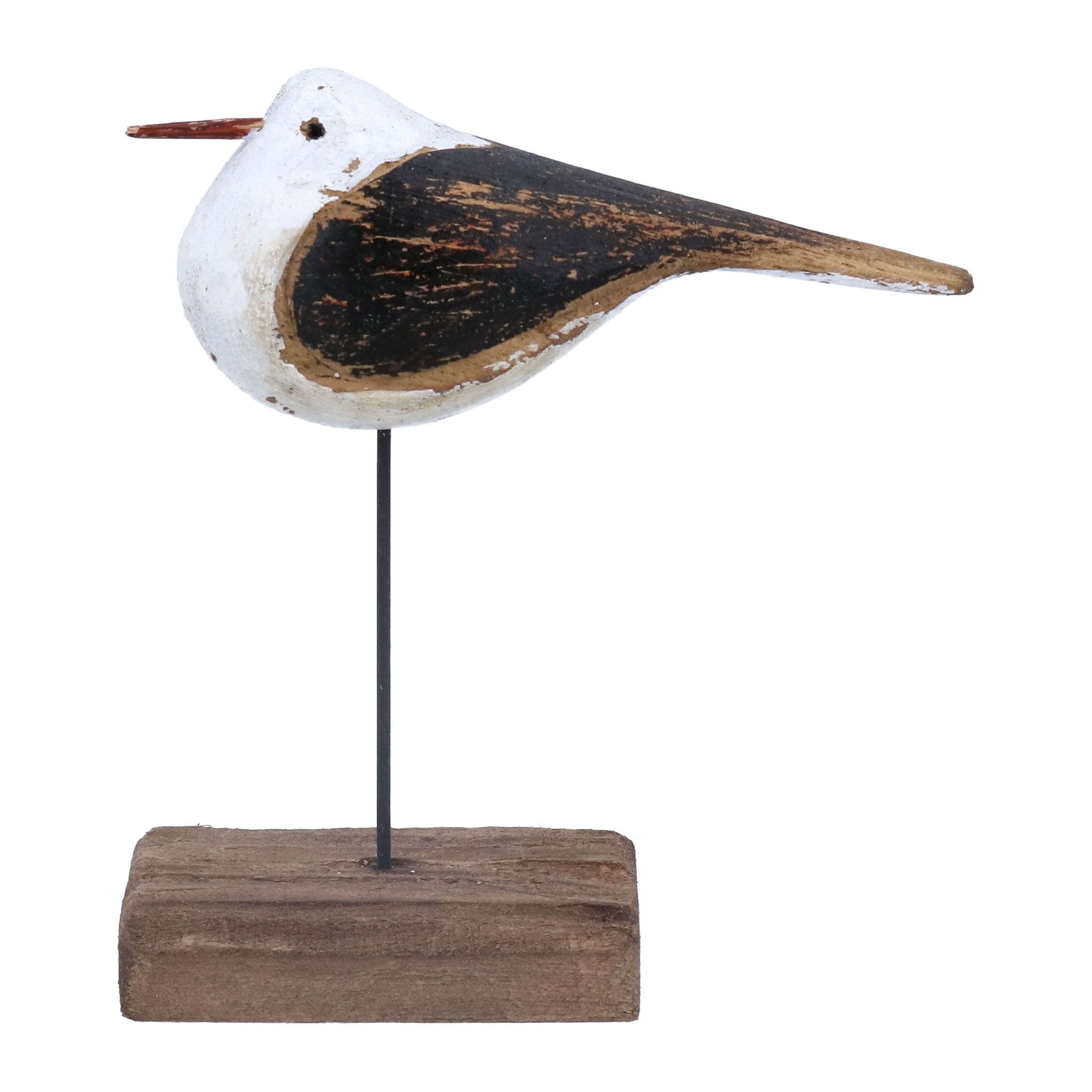 Gisela Graham Rustic Wood Seagull Figurine, Coastal Home Decor, 12cm