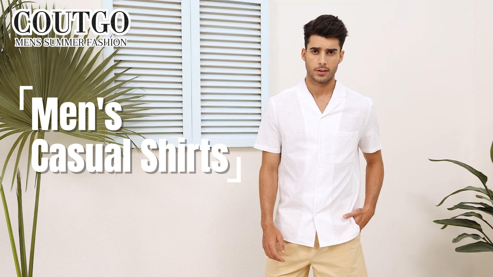 Chemise Homme ENRO Manches Courtes - 100% Coton, Taille XL, Occasion Très Bon État