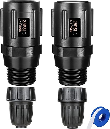 Miniatura 8 de Regulador de presión de manguera de jardín de 25 PSI, 34 "FHT × 34" MHT, reductor de presión, ideal para sistema de riego por goteo, regulador de