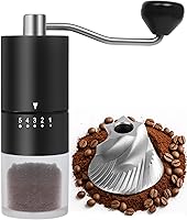 Vista 1 de Stainless Steel Burr Manual Coffee Grinder For Drip,French Press,5 Adjustable Settings,Hand Maker with Built-In Burr,For Home Use and Camping