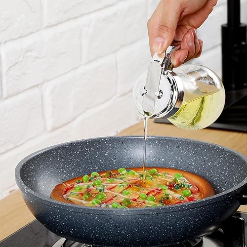 Miniatura 7 de Paquete de 4 dispensadores de jarabe, botella de vidrio para miel, dispensador de azúcar de arce, recipiente de jarabe de boquilla retráctil de 6