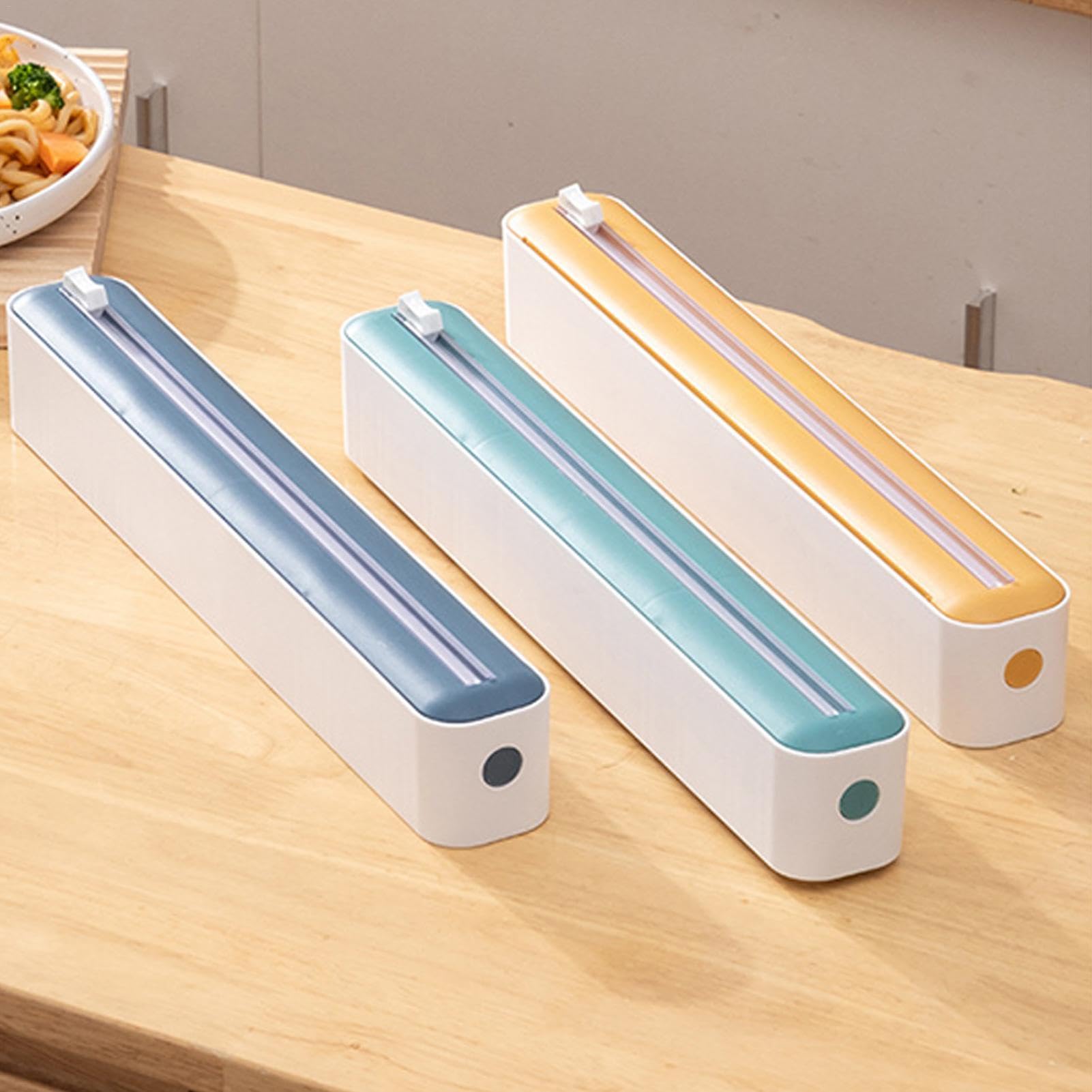 Distributeur Film Alimentaire | Rangement Papier Alu Et Film Alimentaire | Distributeur De Film Plastique avec Cutter | Distributeur Papier Aluminium | Dérouleur Film Alimentaire pour Cuisine