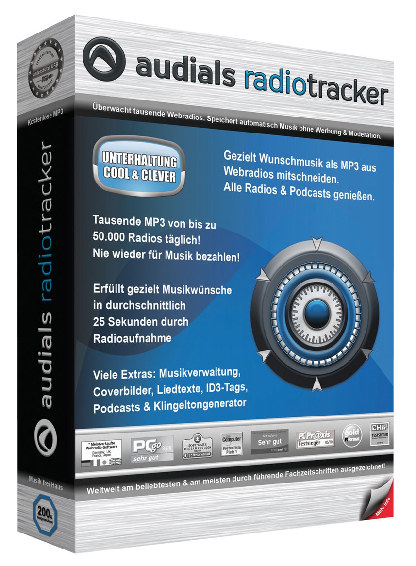 audials Radiotracker 8 Platinum, CD-ROM: Gezielt Wunschmusik als MP3 aus Webradios mitschneiden. Alle Radios & Podcasts genießen. Unterhaltung Cool & Clever