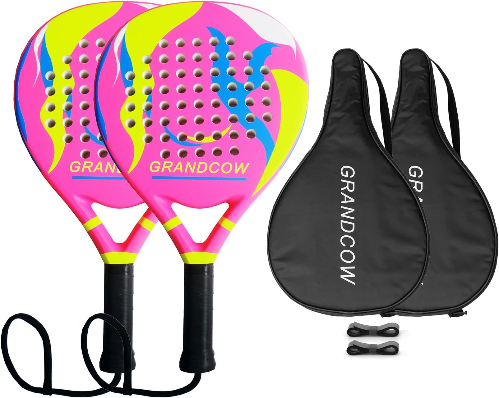 Padel Racket Carbon Fiber Power Lite Pop Tennis Paddle Paddleball Racquets