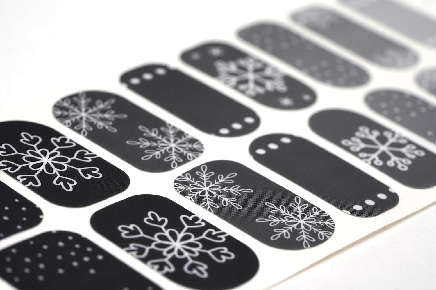 TOUGH GIRLS | Nail Polish Strips w/Application Accessories - No UV/LED Lamp Required (Holiday | Midnight Flurries) image 4