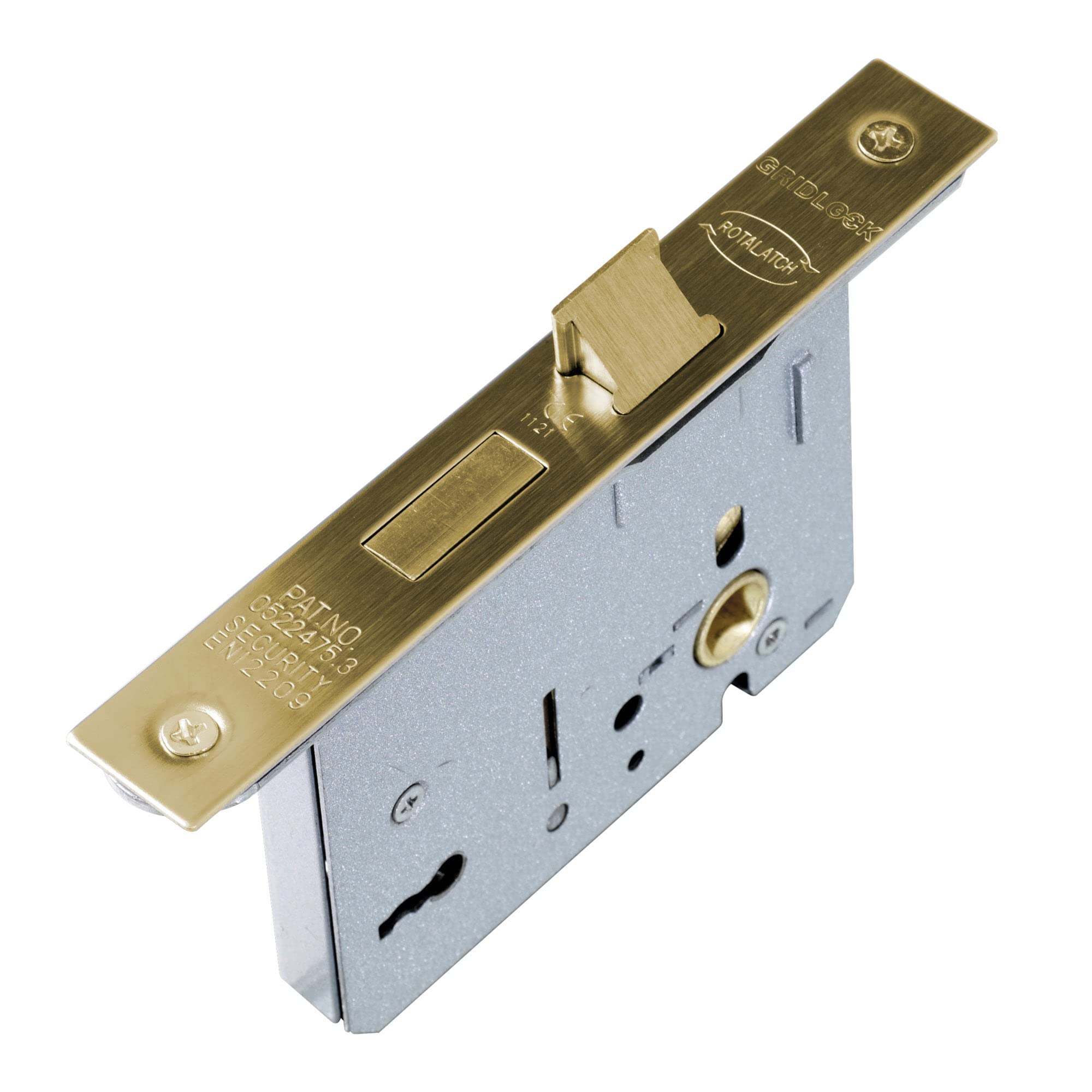 Uap Evershine Brass 3 Lever Mortice Sash Lock 75Mm - Door Lock With Key, Door Latch Mortice Lock For Internal And External Doors, Lever Mortice Sashlock ( - 75Mm)