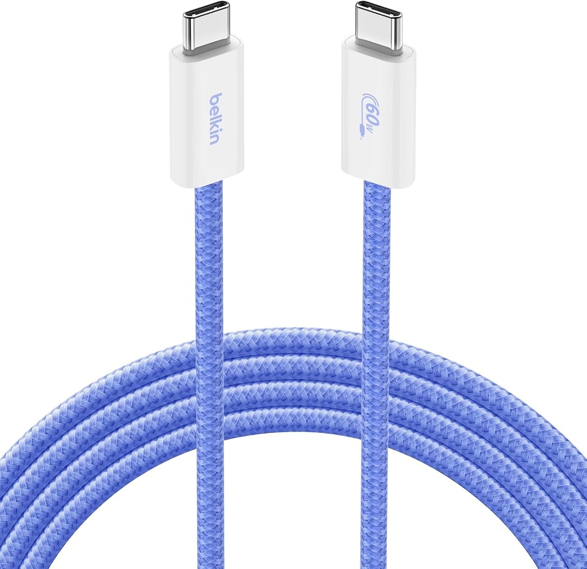 USB C to USB C 60W Braided Cable 6.6ft iPhone Charger Cord | iPhone 15/16/17, Samsung Galaxy S26, Pixel 10, Airpods, iPad, Nintendo Switch 2, MacBook, Steam Deck, Travel, Chromebook