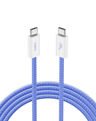Miniatura 11 de Belkin Cable USB C a USB C, 6.6 pies, 60 W, cargador tipo C, cable de carga para iPhone, suave, trenzado, flexible para iPhone 16, Galaxy S25, Pixel