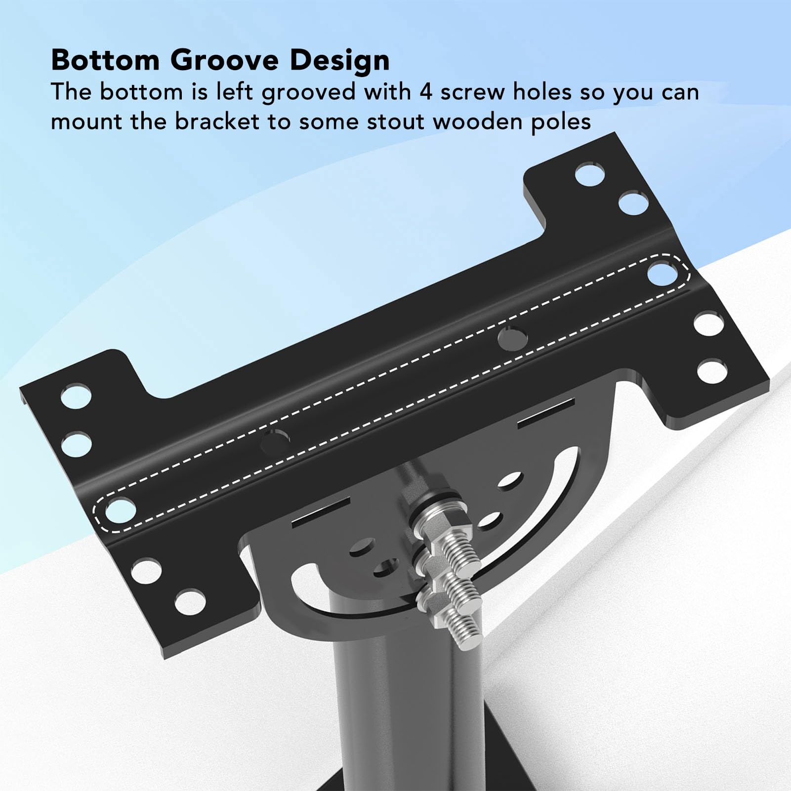 Monture Gen 3, Support de Toit Compatible avec la Parabole Standard V3 Longue Fixation Murale Monture sur Mât avec Adaptateur de Tuyau