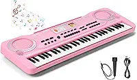 Teclado Musical, 61 Key Piano, Teclado Musical Iniciante, Teclado Piano, Teclado Musica, Possui 16 tons, 10 ritmos, 6 performances, 8 tons de percussão,