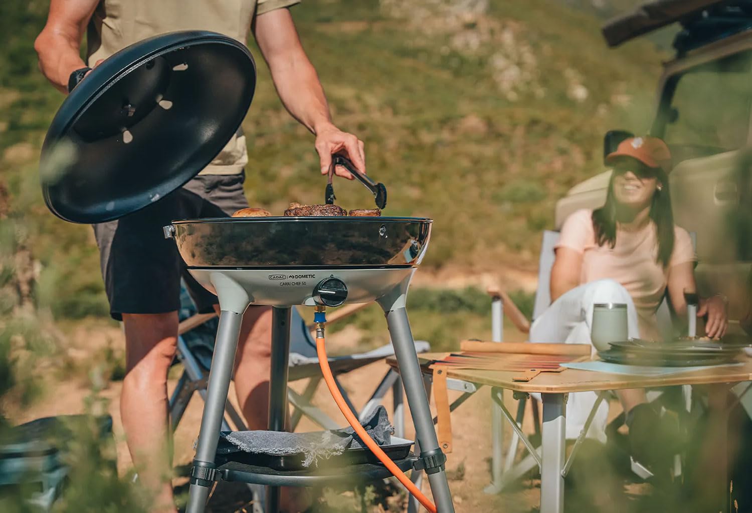 CADAC - Carri Chef 50 BBQ - Tragbare Grills - Automatische Zündung - Inkl. Tragetasche - Campingplatz - BBQ-Must-Haves